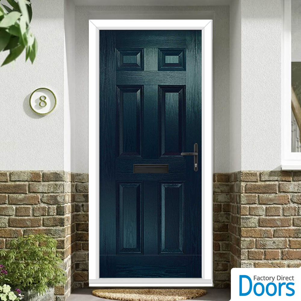 Premium Composite Camarque Solid Door in Blue