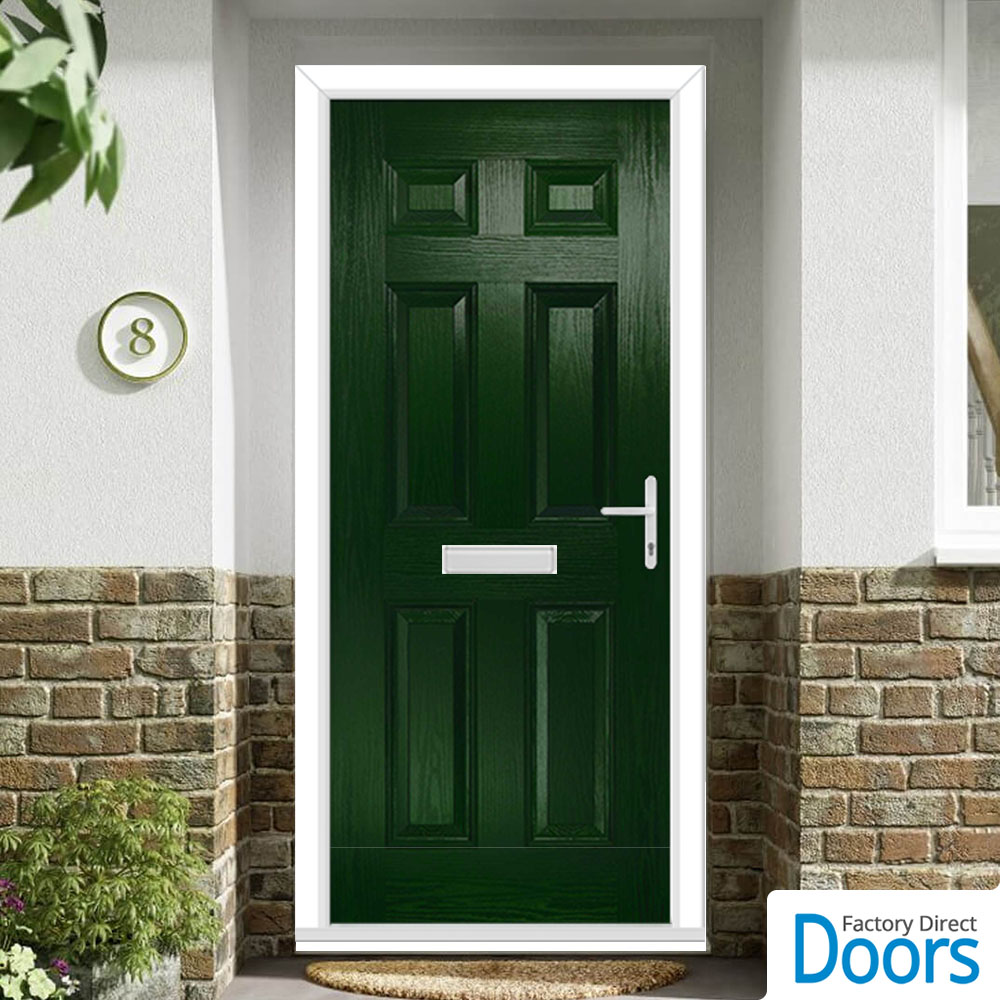 Premium Composite Camarque Solid Door in Green