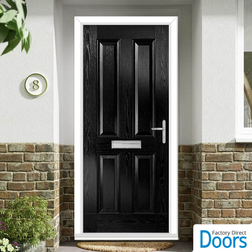 Premium Composite Esprit Solid Door in Black