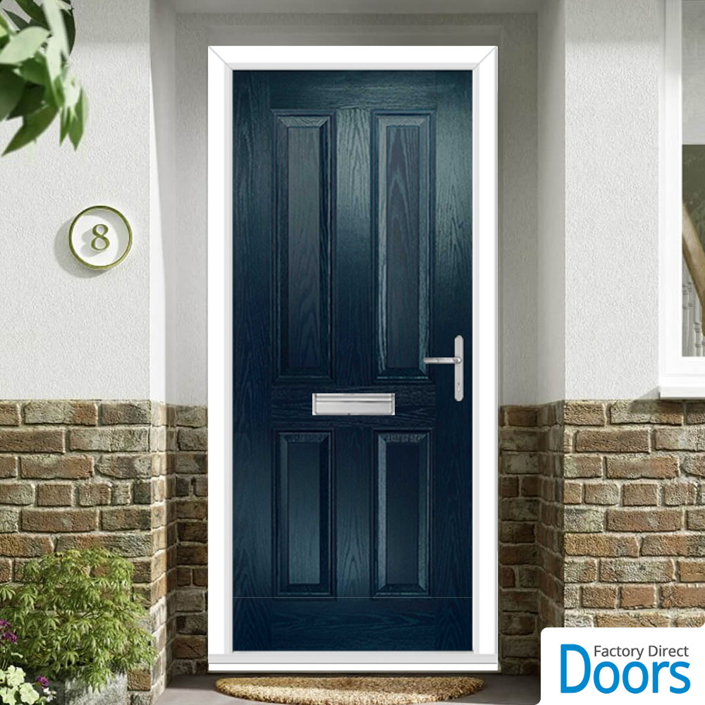 Premium Composite Esprit Solid Door in Blue
