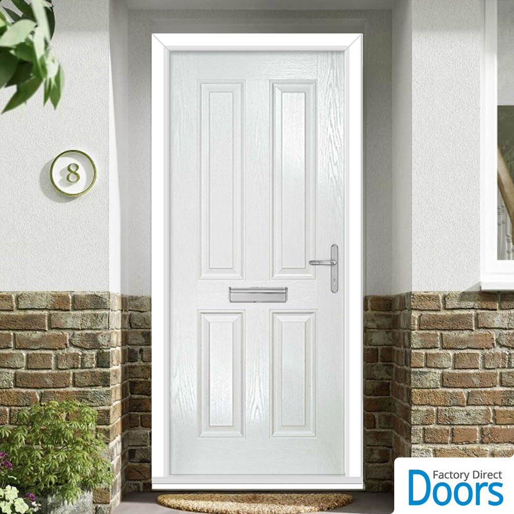 Premium Composite Esprit Solid Door in White