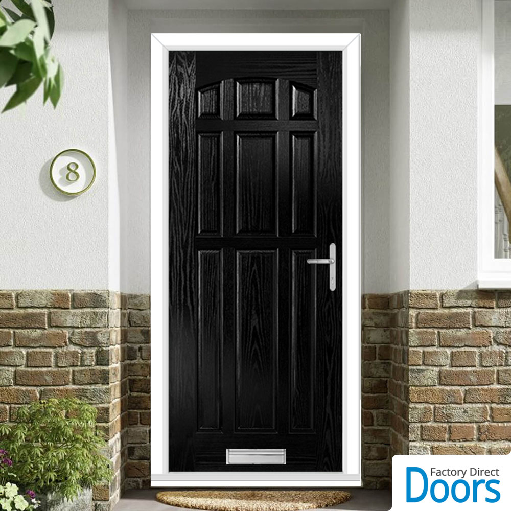 Premium Composite Impala Solid Door in Black