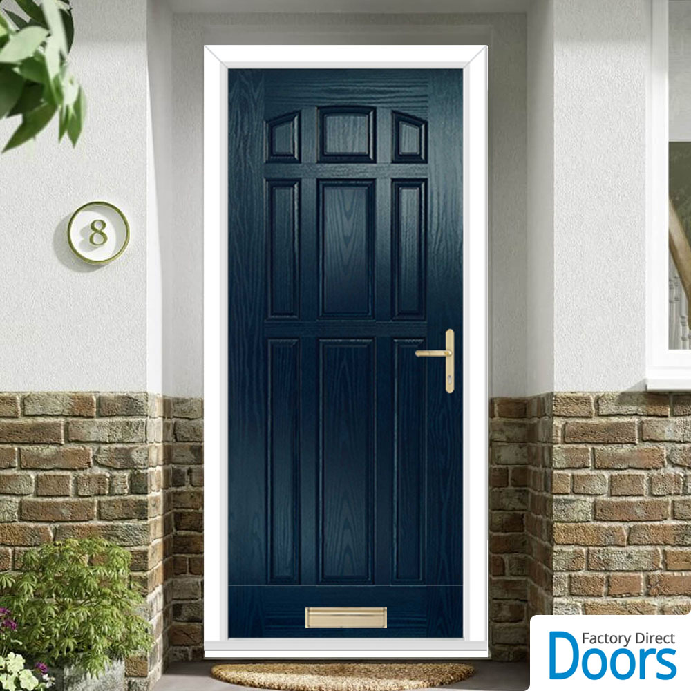Premium Composite Impala Solid Door in Blue