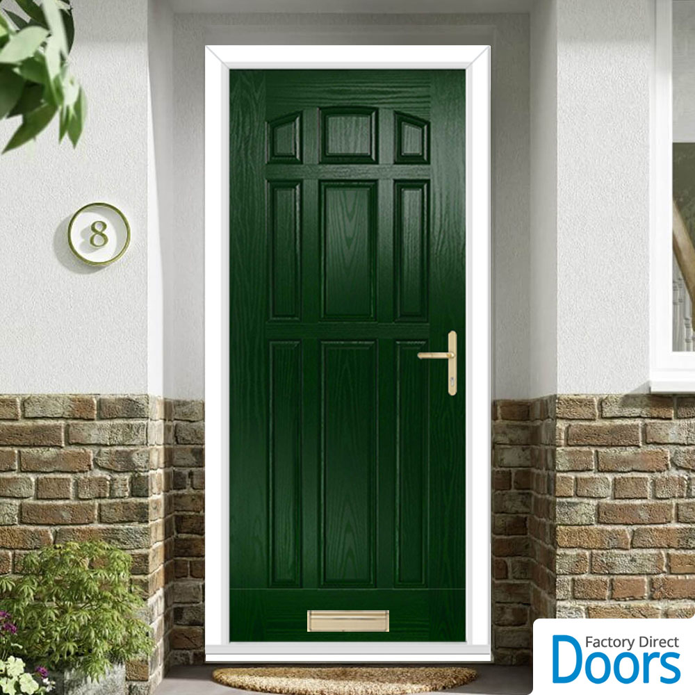 Premium Composite Impala Solid Door in Green