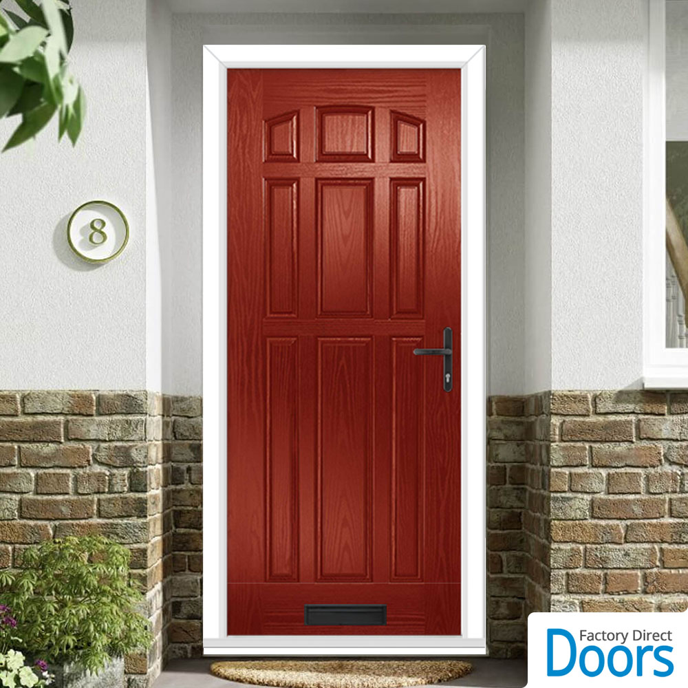 Premium Composite Impala Solid Door in Red