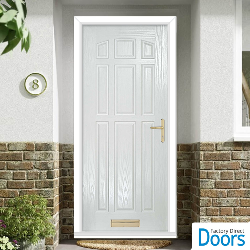 Premium Composite Impala Solid Door in White