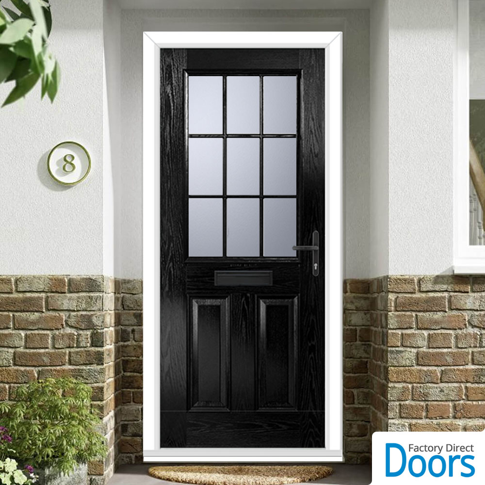 Premium Composite Mulsanne 1 Geo Bar Door in Black