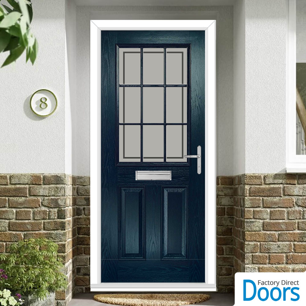 Premium Composite Mulsanne 1 Geo Bar Door in Blue