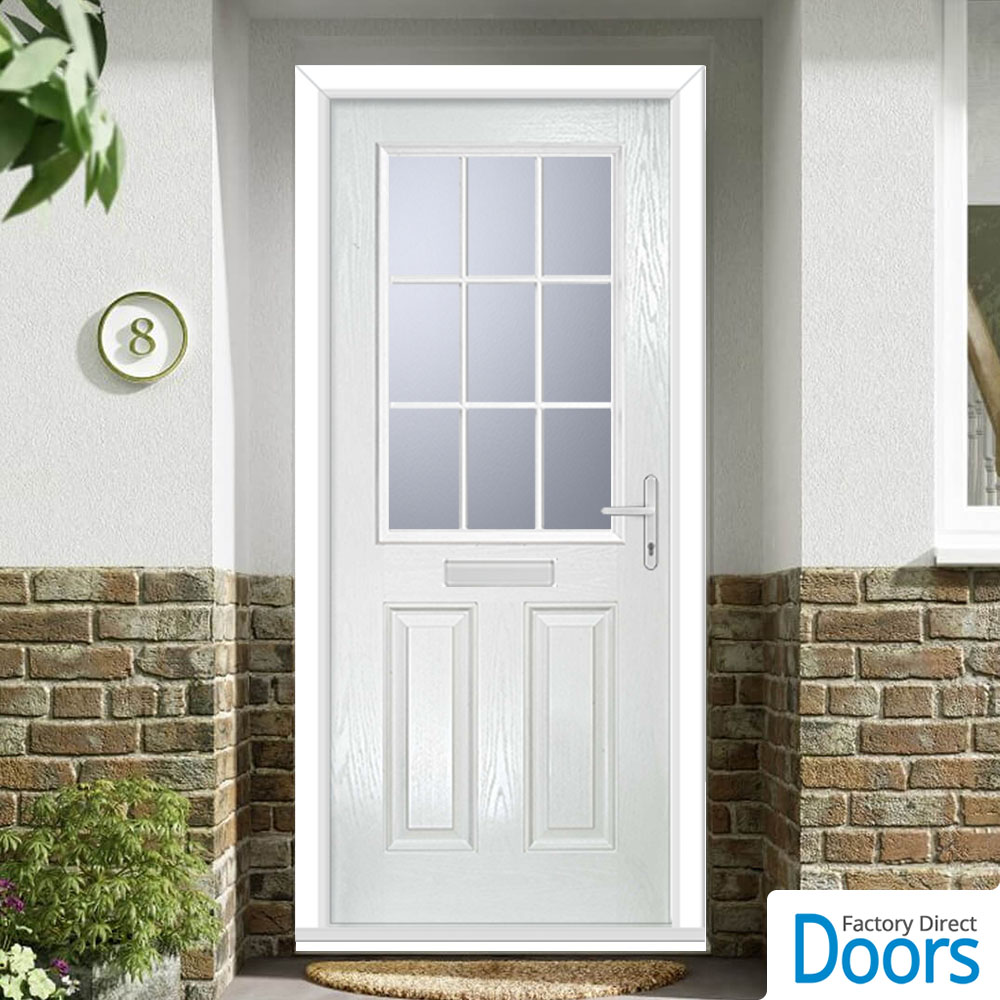 Premium Composite Mulsanne 1 Geo Bar Door in White