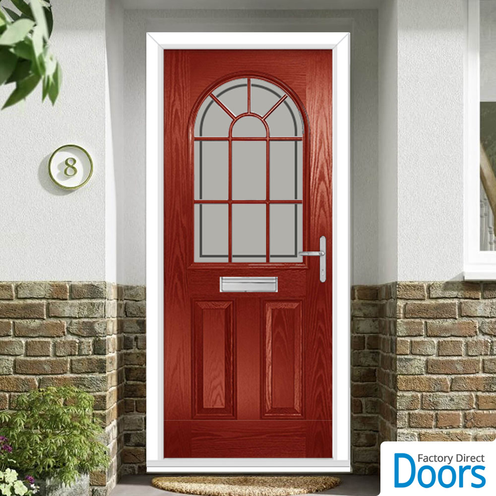 Premium Composite Snipe 1 Geo Bar Door in Red