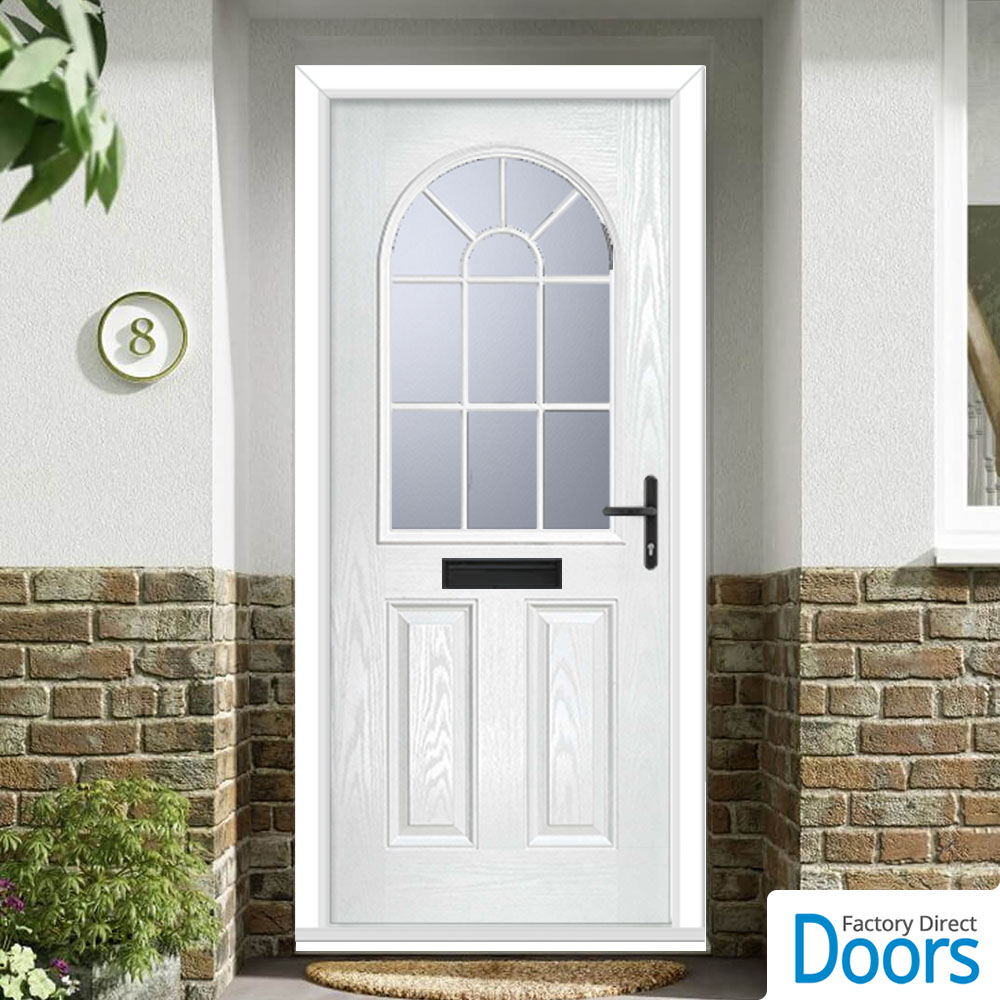 Premium Composite Snipe 1 Geo Bar Door in White