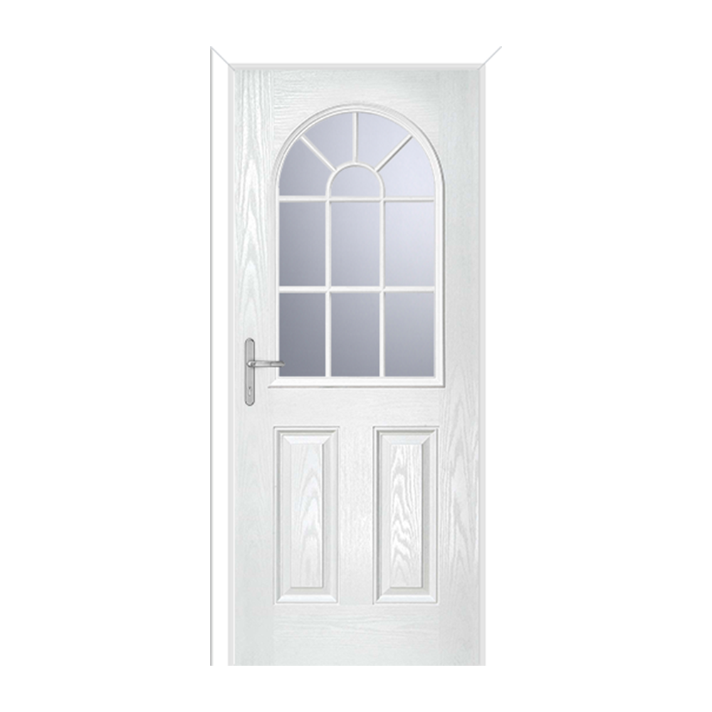 Premium Composite Snipe 1 Geo Bar Door in White