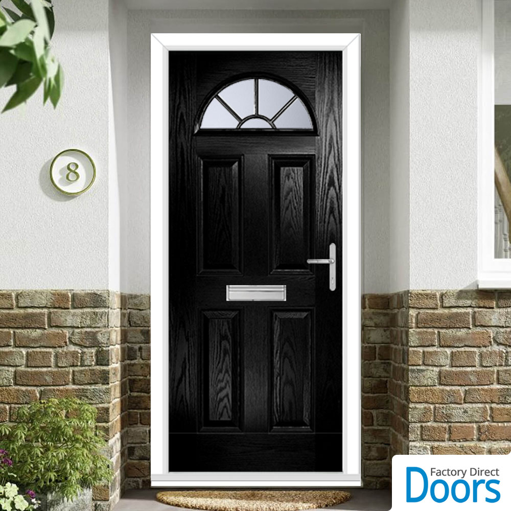 Premium Composite Tuscan 1 Geo Bar Door in Black
