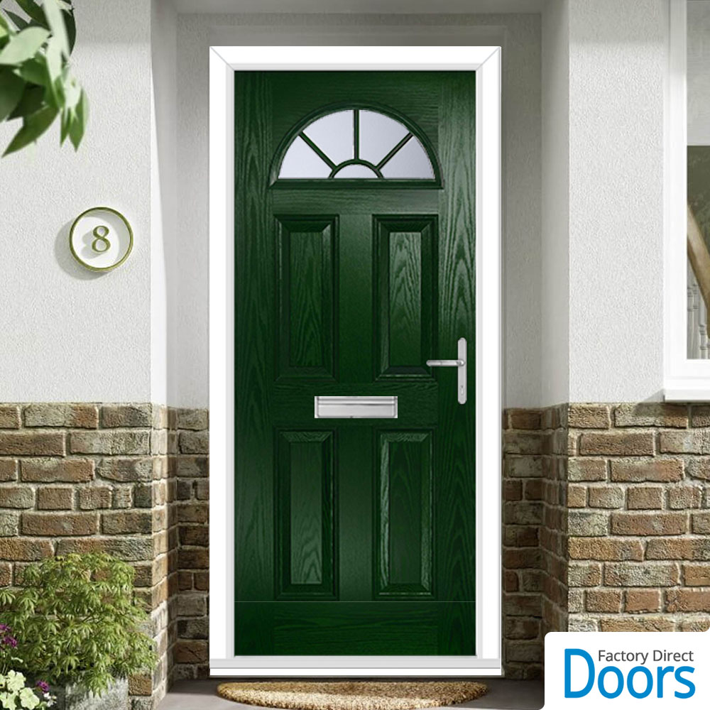 Premium Composite Tuscan 1 Geo Bar Door in Green