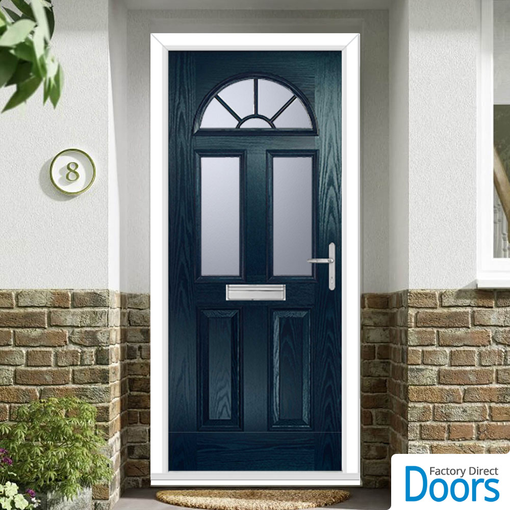 Premium Composite Tuscan 3 Geo Bar Door in Blue